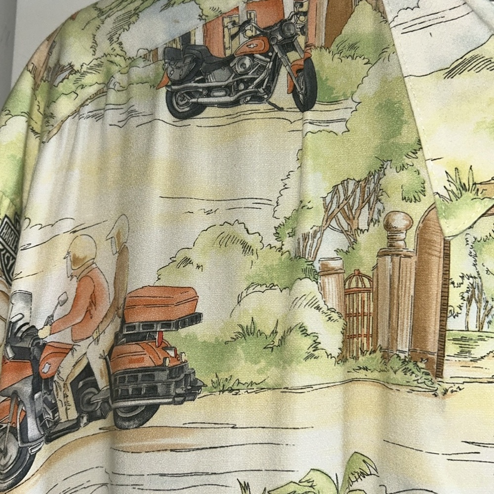 Men’s H-D Tori Richard Short Sleeve Button Down - Picture 6 of 10